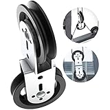 Fitness Double Pulley Blocks, Silent Smooth 360 Rotation Gym Pulley Wheel Replacement for Home Gym Cable Machine, Smith Machine, Power Cage