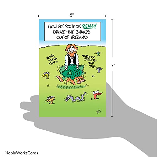 Nobleworks Irish Snake Dance - St. Patrick's Day Greeting Card With Envelope (4.63 X 6.75 Inch) - C8888Spg #TOP3