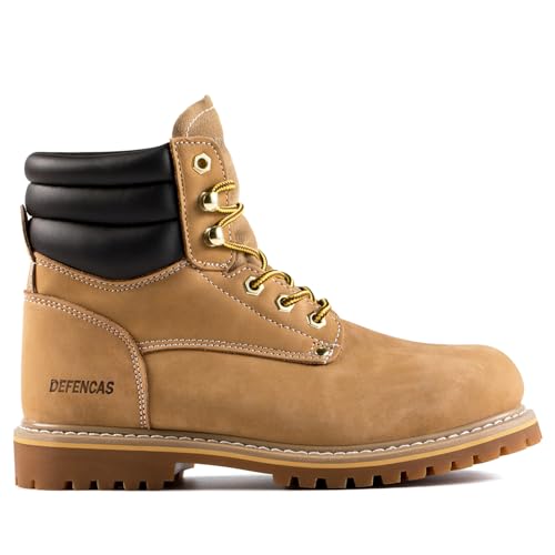 Men's 6" Leather Steel Toe Work Boot for Men, Oil/Slip Resistant, Construction Boot, Rubber Sole, Men's Work Boots, 847102