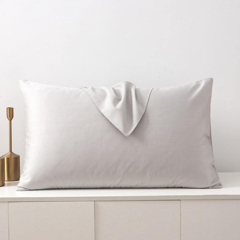 Taie d'oreiller 40x70 coton égyptien lit adulte gris clair lot de 2 UKKO