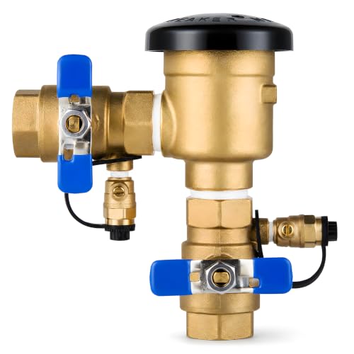 3/4 Inch Backflow Preventer, Brass Pressure Vacuum Breaker Assembly, 400 PSI Sprinkler Backflow Valve for Lawn Irrigation, Garden Water Lines and Outdoor Anti-Siphon Protection