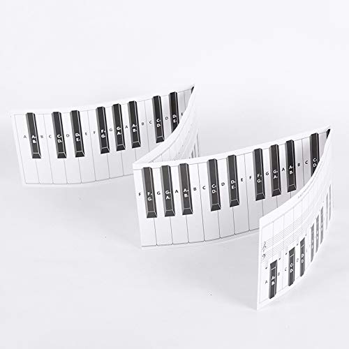 Jewecutger Piano d’entraînement à 88 touches et tableau de notes pour derrière le piano, guide d’aide pédagogique pour étudiants débutants - Les Beatles, Paul McCartney, John Lennon, RIngo Starr, George Harrison Jewecutger Piano d'entraînement à 88 touches et tableau de notes pour derrière le piano, guide d'aide pédagogique pour étudiants débutants – Image 4