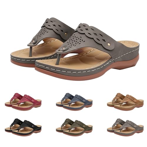 Sandales compensées plateforme chaussures d'été pantoufles sangle T loisirs