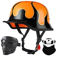 Vintage Casque De Moto Ouvert, Hommes Femmes Casque 3/4 Rétro Demi-casque Avec Lunettes DOT ECE Approuvé Casque De Cyclomoteur Vintage Scooter Cruiser Chopper Casque Moto Vintage Casque De Moto Ouvert, Hommes Femmes Casque 3/4 Rétro Demi-casque Avec Lunettes DOT ECE Approuvé Casque De Cyclomoteur Vintage Scooter Cruiser Chopper Casque Moto