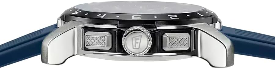 Flanko view of the Festina Connected Hybrid Smartwatch F23305/3 showing the crown and two pushers.