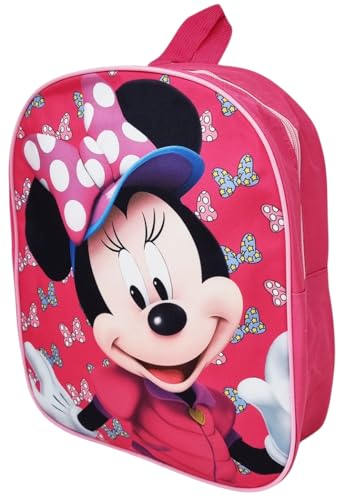 Disney Mochila escolar Minnie Mouse Mickey Lazos para guardería Color Rosa