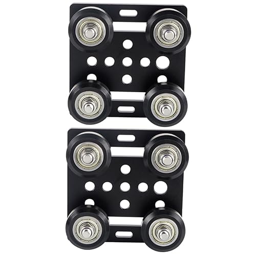 Mobestech 2pcs Aluminum Profile Pulley V Wheel Plate European Printer Parts Accessories for Printer Tools