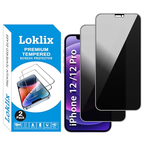 Image of 2 Pack 360 Degree Privacy Tempered Glass for iPhone 12 /iPhone 12 Pro - Anti-Spy, Anti-Scratch, 6.1-Inch Screen Protector
