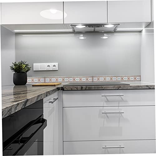 Asakkura 1 rolo de acabamento e borda de cozinha fácil estilo de azulejo de parede vintage adesivos