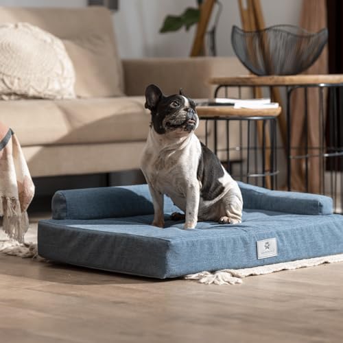 SILVERWOOF Cama de Lujo Hecho a Mano ortopédica para Perros pequeños Zen Plus - 100% Impermeable y Lavable - Espuma viscoelástica (10 cm) - Cama para Perros Que calienta y refresca (Rosa, Small) - imagen 7
