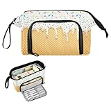 Sletend Ice Cream Cone Pencil Case Large Capacity Pencil Pouch Handheld Pen Bag School College Office Organizer for Teens Girls Adults Student
