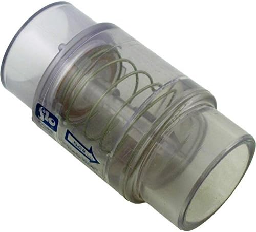 Spa Hot Tub Air Blower Clear Check Valve 1/4 LB. Spring fits 1.5-2" PVC Plumbing
