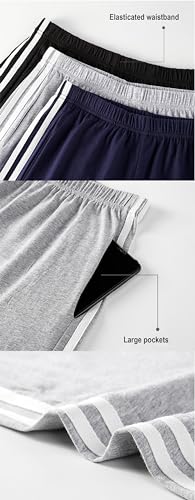 Generic 2 Pack Mens Sleeping Boxer Shorts Ultra-Soft Modal Lounge Pijama Bottoms com bolsos,Set 03,4