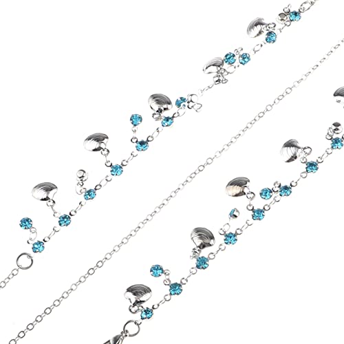 Navoky Rhinestone Eyeglasses Chains Silver Shell Shaped Sunglass Chain Cute Mask Strap Holder Jewelry Accessories For Women And Girls #TOP2