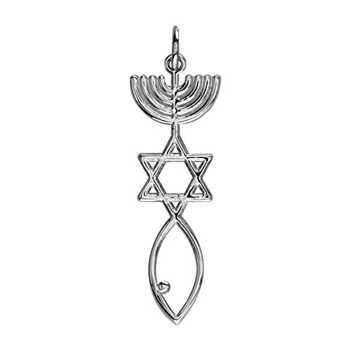 SZIRO Messianic Seal Jewelry Charm in 14K White Gold