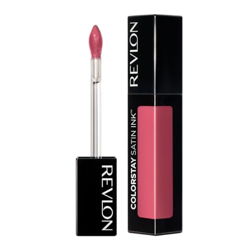 REVLON ColorStay Satin Ink, Pintalabios Líquido Permanente con Acabado Satinado, Fórmula Hidratante con Aceite de Grosella Negra, De Larga Duración, 5ml, Tono 010 Your Majesty