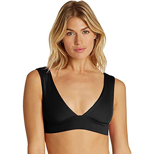 Billabong Women's Plunge Bikini Top Swimwear, Pebble Black, S
