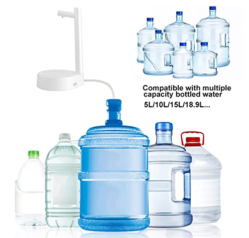Desktop Electric Water Bottle Dispenser,Usb Electric Drinking Water Gallon Pump 6 Gear Quantitative Portable Automatic Water Bottle Pump Low Noise For Home Kitchen Office Travel Camping (Blue ) #TOP3