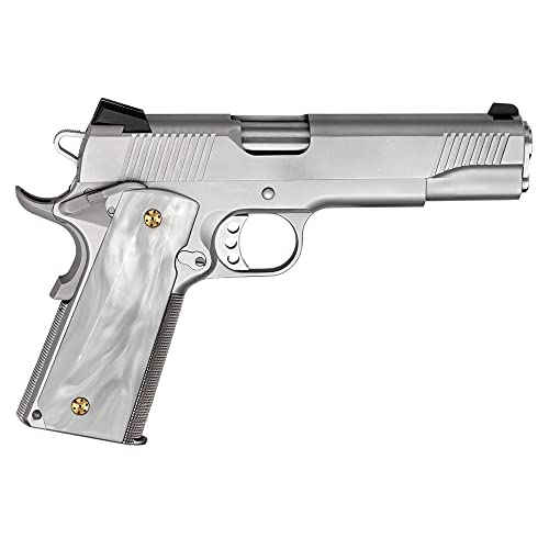 Cool Hand 1911 Grips, Full Size Government Commander, High Polished Synthetic White Pearl, Screws Included, Ambi Safety Cut by Cool Hand - Used condition - Image 3