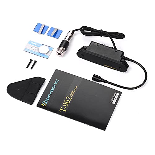 KKcare Guitarra acústica T-902 Captador de boca de som ativo magnético + microfone Sistemas de capta