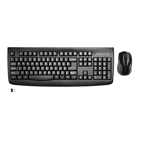 Kensington Pro Fit Wireless Combo Mouse and Keyboard Desktop Set (K72324US), Black