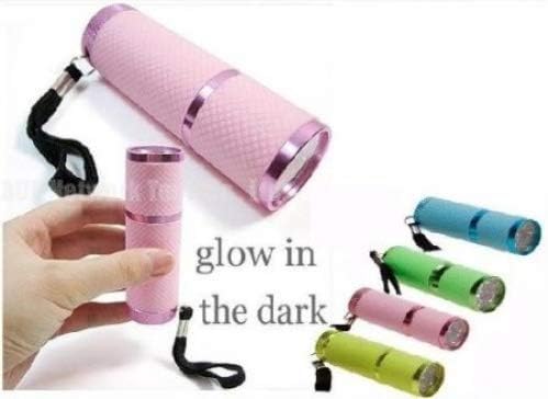 Electromart 9 Led Ultra Bright Rubber Glow In The Dark Luminous Torch - Pink [Energy Class A+]