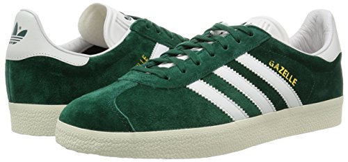 adidas Gazelle, Zapatillas Unisex adulto, Collegiate Green Vintage White Gold Met, 43 1/3 EU