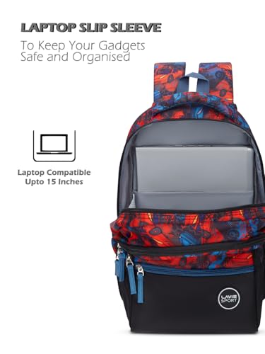 Image of Lavie Sport Race Backpack | 22 Liters | Rain Cover | Gift for Boys & Girls