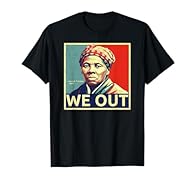 Celebrate Black history with this Harriet Tubman portrait in a vintage protest poster style. Featuring the powerful phrase "We Out," this graphic illustration uses bold contrast and retro political art to honor courage, resistance, and freedom Great ...