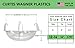 Curtis Wagner Plastics Wire Coco Hanging Basket Drip Pans (5-Pack) | Clear, Round (12” - 14
