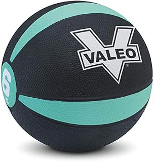 Valeo 6 lb Medicine Ball With Sturdy Rubber Construction And Textured Finish, Weight