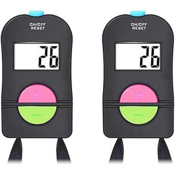 Electronic Digital Hand Counter Electronic Manual Clicker Manual Clicker Counter Golf Sports Counter Digital Hand Counter for Ball Games Running Swimming Schools Tally Records Pack of 2