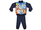  Kleines Kleid Jungen Sportanzug Trainingsanzug Warm, Sweat-Jacke mit Langer Hose, Gr 92 98 104 110 116 122 128, Jogging-Anzug, Freizeit-Anzug, Paw Petrol Farbe Modell 5, Größe 104