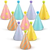 Bruislard Party Hats for Stuffed Animals, 10 Pcs Colorful Stuffed Animal Party Hats Lovely Paper Cone Mini Birthday Hat for Animals Stuff Pets Birthday Accessories Decoration Supplies