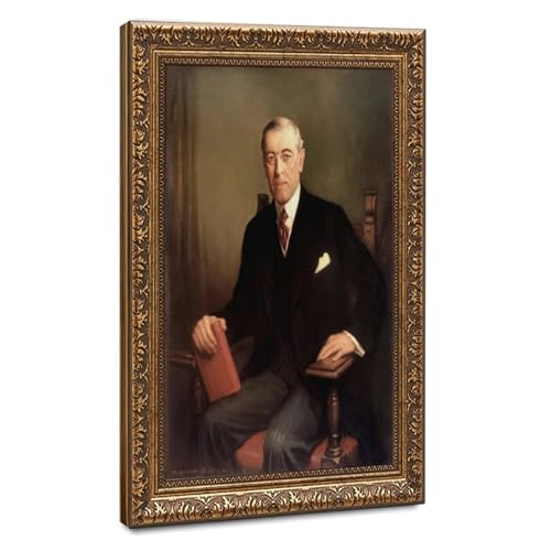 Woodrow Wilson affiche portrait sur toile décoration murale 30x45 cm