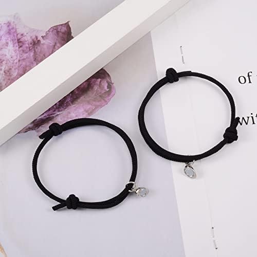 Cheerslife Sun Moon Bracelets, Key Lock Magnetic Heart Bracelet Couple Jewelry Gifts for Women Men Girlfriend Boyfriend Best Friend BFF Sister Valentines Day