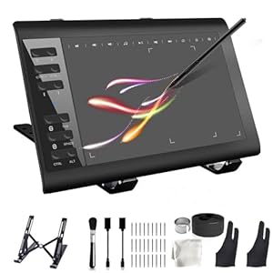 Graphics Drawing Tablet,10×6 inch Digital Writing Tablet with Bracket and 8192 Levels Stylus for PC/Mac/Android 5.0 and Above with OTG Function for Drawing and Online Teaching