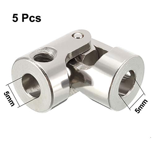 sourcing map 5pcs 5mm auf 5mm Drehbare Universal Lenkwelle U Gelenk Koppler L23XD11 DE de