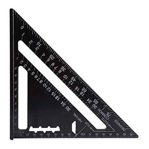 Fydun Dreieck Winkelmesser 7 Zoll Metrische Aluminiumlegierungs Oxidations Dach Dreieck Anschlagwinkel Plan Anleitung Hohe Genauigkeit Werkzeuge Cover