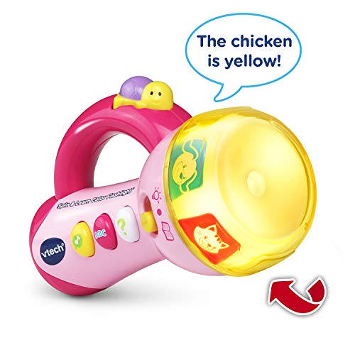 VTech Spin & Learn Color Flashlight , Pink - Thumbnail 4