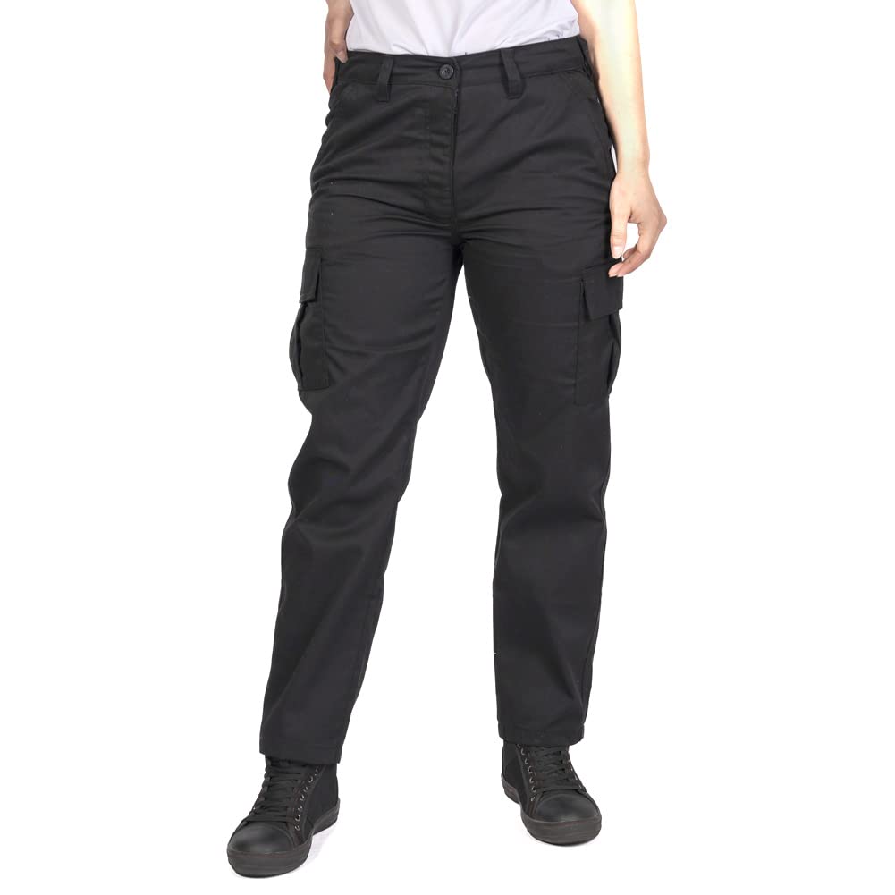 Lee Cooper Ladies Work Cargo Trousers Heavy Duty Workwear Easy Care Multi Pocket Work Safety Classic pants for Women (Black 8 UK / 30" Leg - Image 3