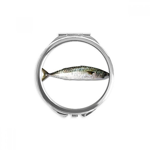Espejo de mano para llevar en el bolso con diseño de peces del océano de DIYthinker