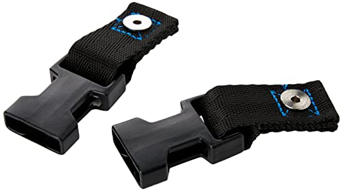 Dimarzio John Petrucci Custom Length Nylon Cliplock Guitar Strap Black With Blue Thread #TOP2