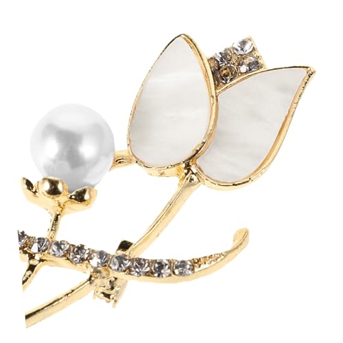 Broche tulipe polyvalente pour fixer un châle avec gants en tulle