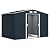 Outsunny 9' x 6' Metal Storage Shed, Garden Tool House with Floor Foundation, Double Sliding Doors, 4 Air Vents for Backyard, Patio, Lawn, Dark Grey