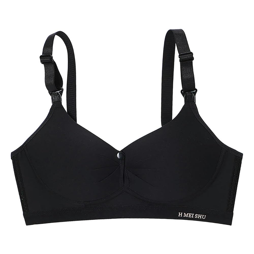 ZBDP Reggiseno per allattamento maternità tinta unita aperto frontale senza ferretto vestiti incinta traspirante elastico facile reggiseno allattamento al seno