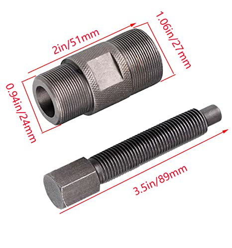 24Mm&27Mm Double Head Stator Magneto Flywheel Puller+20Mm 24Mm Clutch Lock Nut Spanner Tool Fits For Gy6 50 125 150Cc Yamaha Kawasaki Suzuki Scooter Atv Dirt Bike #TOP2