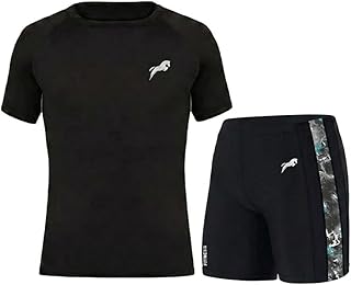JUST RIDER Swimwear Half Sleeve T-Shirt and Shorts for Men & Women Men's Swimming T-Shirt and Swimming Shorts Set, Polyest Price In India