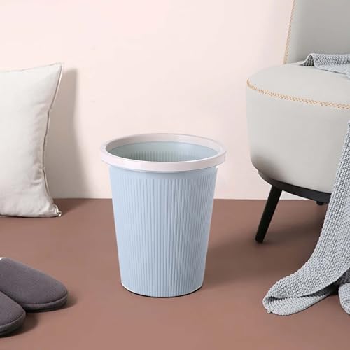 Caneca de Basura Cuadrada de Plástico Azul para Baño miniatura 5