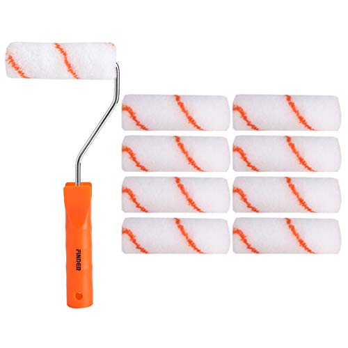 10 Pezzi Kit Rullo di Vernice, 4 Pollici Mini Rullo di Schiuma Con Maniglia per rullo di vernice per la decorazione del soffitto della parete domestica